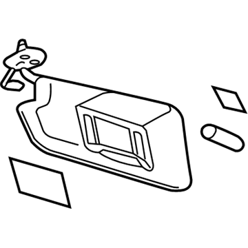 GM 15297351 Sunvisor, Passenger Side