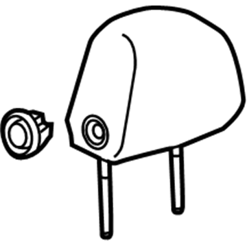 GM 23185024 Headrest, Brown, Front GM 23185024 Headrest, Brown, Front