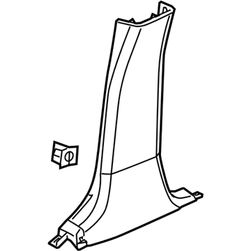 GM 25769914 Lower Center Pillar Trim, Gray, Inner Passenger Side GM 25769914 Lower Center Pillar Trim, Gray, Inner Passenger Side
