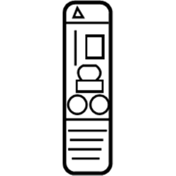 GM 22722565 Caution Label, White GM 22722565 Caution Label, White