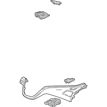 GM 42546980 Outer Finish Panel, White, Passenger Side GM 42546980 Outer Finish Panel, White, Passenger Side
