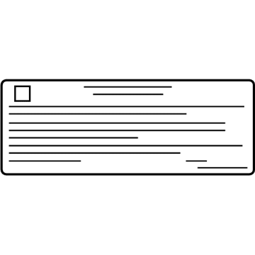 GMC 19354745 Emission Label