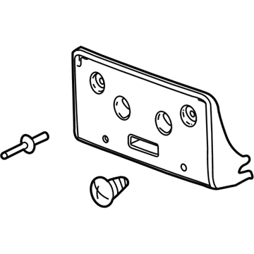 GM 39151165 License Bracket, Black, Front GM 39151165 License Bracket, Black, Front