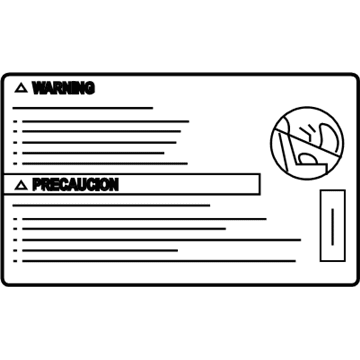 Pontiac 15116388 Air Bag Label