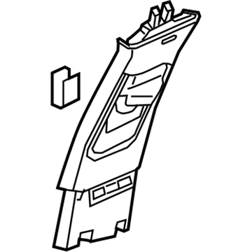 GM 26215955 Upper Center Pillar Trim, Titanium, Inner Driver Side GM 26215955 Upper Center Pillar Trim, Titanium, Inner Driver Side