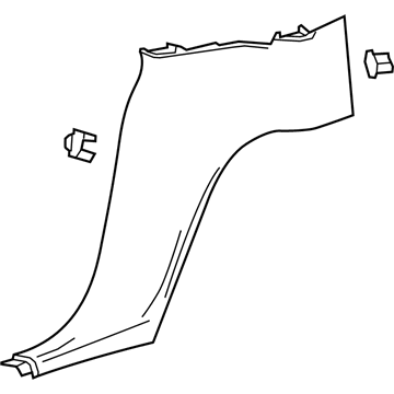 GM 23192968 Lock Pillar Trim, Black, Passenger Side