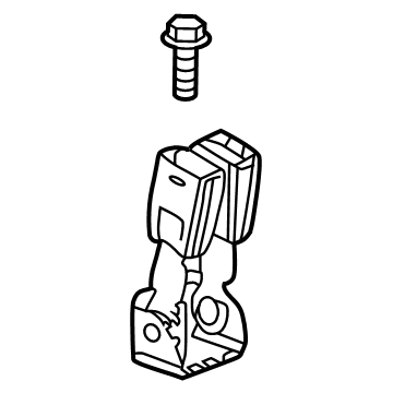 GM 86824477 Outer Buckle, Jet Black, Passenger Side