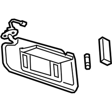 GM 22980473 Sunvisor, Driver Side