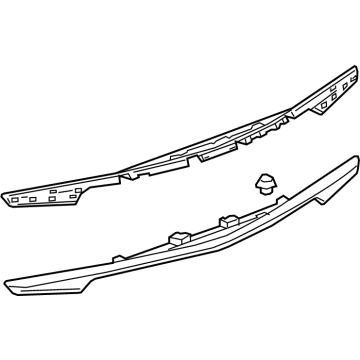 GM 84405759 Applique Panel, Silver, Rear GM 84405759 Applique Panel, Silver, Rear