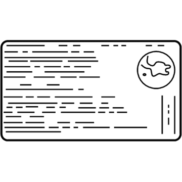 Pontiac 15006352 Air Bag Label