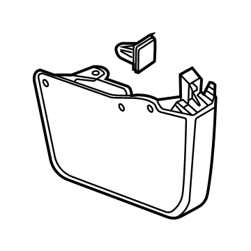 GM 84639026 Mud Guard, Black, Front Driver Side