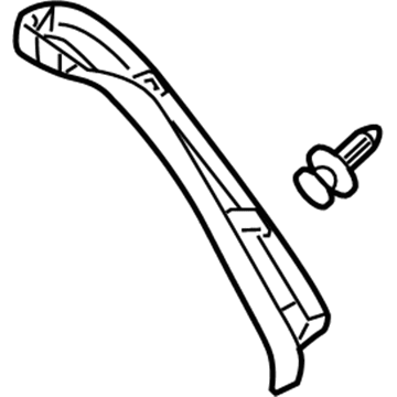 GM 19184818 Side Molding, Rear Passenger Side GM 19184818 Side Molding, Rear Passenger Side