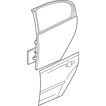 GM 15830111 Door Shell, Rear Passenger Side