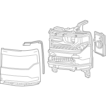 2018 Chevy Silverado 1500 Headlight - 84893096