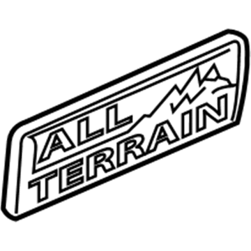 GM 23100377 Nameplate, Front Passenger Side GM 23100377 Nameplate, Front Passenger Side