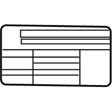 Pontiac 92162269 Info Label