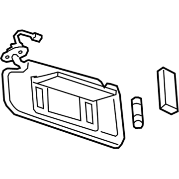 GM 23107375 Sunvisor, Black, Driver Side GM 23107375 Sunvisor, Black, Driver Side