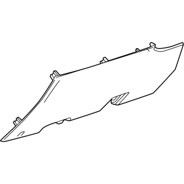 GM 84487348 Knee Bolster, Jet Black, Driver Side