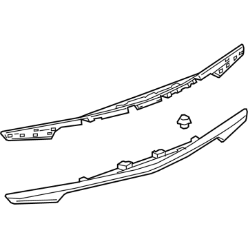 GM 84405760 Applique Panel, Silver, Rear