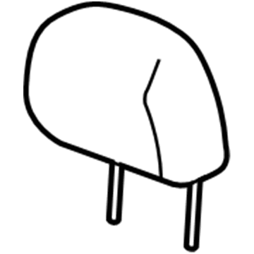 GM 20962254 Headrest, Black, Front