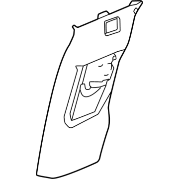 GM 86515230 Upper Center Pillar Trim, Jet Black, Passenger Side GM 86515230 Upper Center Pillar Trim, Jet Black, Passenger Side