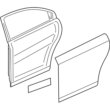 GM 22769182 Door Shell, Rear Passenger Side