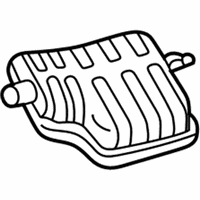 Cadillac Seville Muffler - 25670396 Muffler W/Tpipe, Passenger Side