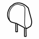 GM 19181117 Headrest, Titanium, Driver Side