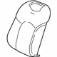 GM 23246000 Seat Back Cover, Black, Front GM 23246000 Seat Back Cover, Black, Front