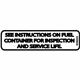 GM 23463818 Fuel Label GM 23463818 Fuel Label