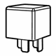 GM 19119299 Relay, Black