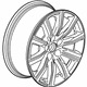 GM 84855227 Wheel, Alloy, Rear GM 84855227 Wheel, Alloy, Rear