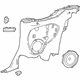 GM 84598794 Lower Quarter Trim, Rear Driver Side