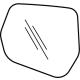 GM 42826981 Mirror Glass, Rear Driver Side GM 42826981 Mirror Glass, Rear Driver Side