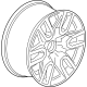 GM 23376226 Wheel, Alloy, Black GM 23376226 Wheel, Alloy, Black