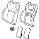 GM 22788001 Seat Back Cover, Gray, Driver Side