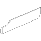 GM 42810508 Lower Molding, Black, Front Driver Side GM 42810508 Lower Molding, Black, Front Driver Side