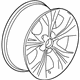 GM 23105066 Wheel, Alloy, Rear