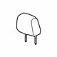 GM 85527581 Headrest, Black, Front GM 85527581 Headrest, Black, Front