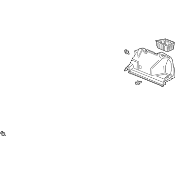 GM 23465069 Trunk Side Trim, Rear Passenger Side 23465069 GM Trunk Side Trim, Rear Passenger Side Illustration 1 of 1