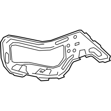 GM 85128851 Rear Driver Side Bumper Impact Bar Bracket 85128851 GM Rear Driver Side Bumper Impact Bar Bracket Illustration 1 of 1