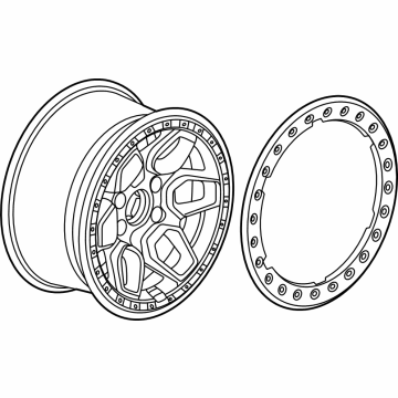 GM 84738118 Wheel, Alloy, Rear 84738118 GM Wheel, Alloy, Rear Illustration 1 of 1