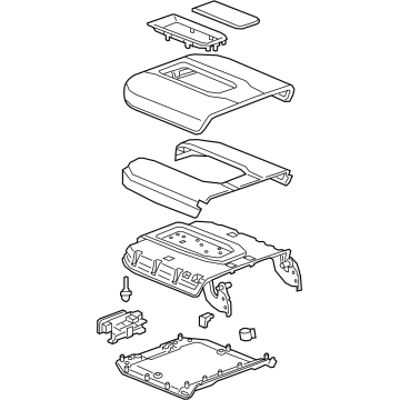 84551972 GM Armrest Assembly, Dark Gray, Front Illustration 1 of 1