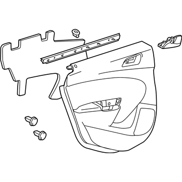 22928865 GM Door Trim Panel, Rear Passenger Side Illustration 1 of 1
