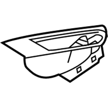 20980630 GM Switch Bezel, Black, Driver Side Illustration 1 of 1