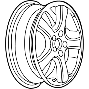 9595752 GM Wheel, Alloy, Silver Illustration 1 of 1