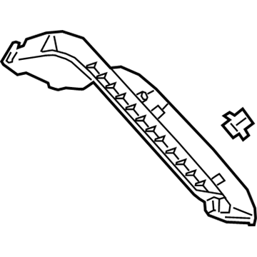 GM 84568773 Side Gate Trim, Jet Black, Driver Side 84568773 GM Side Gate Trim, Jet Black, Driver Side Illustration 1 of 1