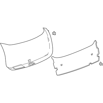 GM 84655063 Lower Gate Trim, Jet Black 84655063 GM Lower Gate Trim, Jet Black Illustration 1 of 1