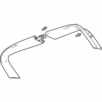 85123732 GM Upper Gate Trim, Jet Black Illustration 1 of 1