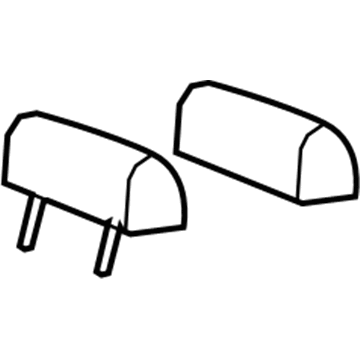 15865844 GM Headrest, Titanium, Rear Illustration 1 of 1